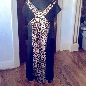 #Leopard/Leather dress